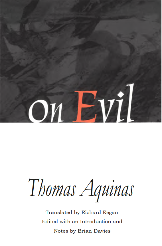 Book cover of On Evil by Thomas Aquinas Book cover of On Evil by Thomas Aquinas